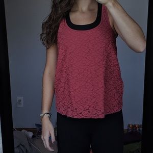American Eagle Floral lace tank top, size M